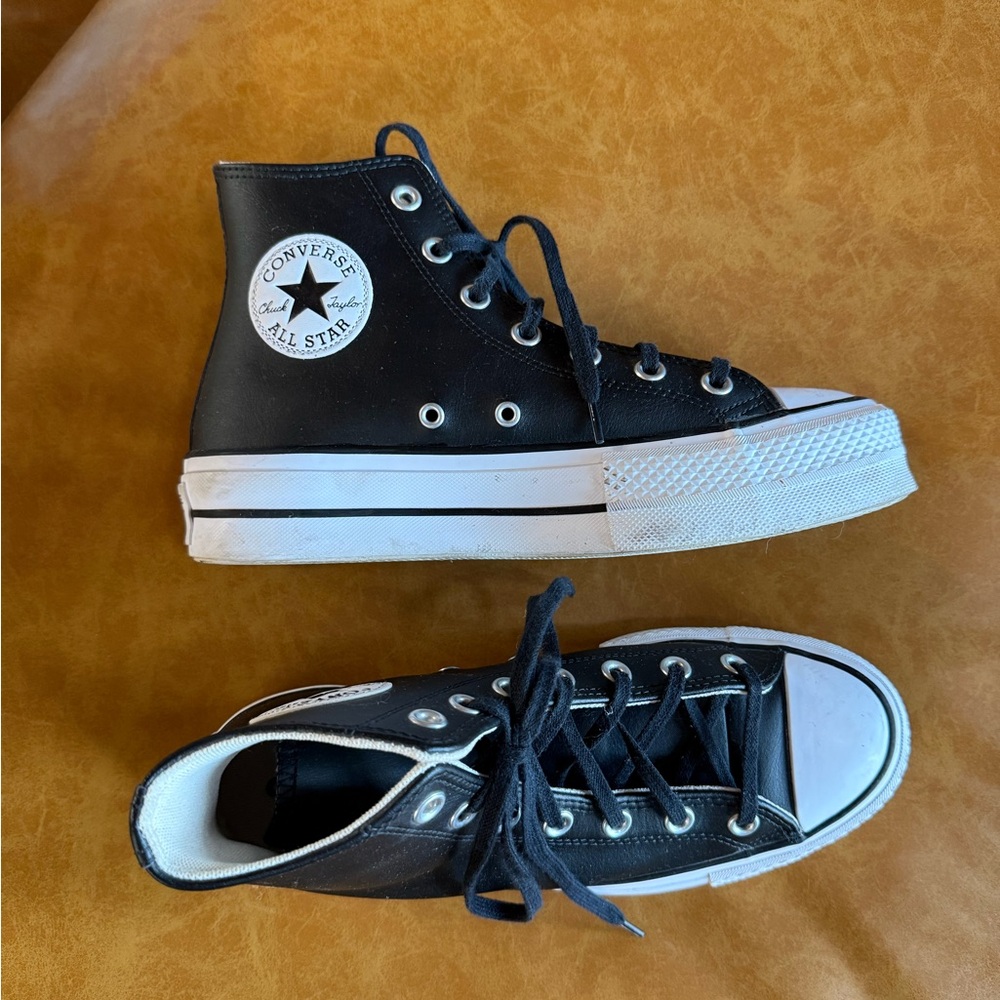 Converse Black High-Top Platform Sneakers